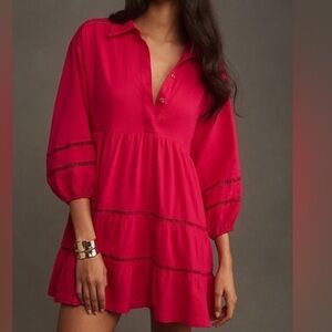 Maeve bettina tiered mini dress